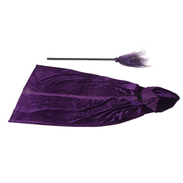 Capa De Terciopelo Con Capucha, Capa Con Capucha, Accesorios De Decoración Morados, Ampliamente Utilizados Para Halloween