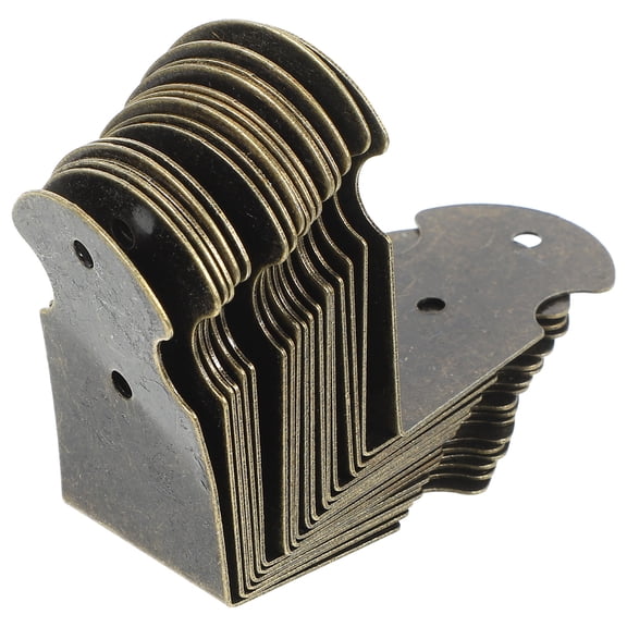 MERRYHAPY 20Pcs Easy Install Metal Corner Brace Heavy Duty Right Angle Brackets for Wooden Boxes Home Use