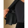 thumbnail image 5 of MODA NOVA Juniors Button Velvet Peplum Blazer and Pencil Skirt Work Suit Set, 5 of 6