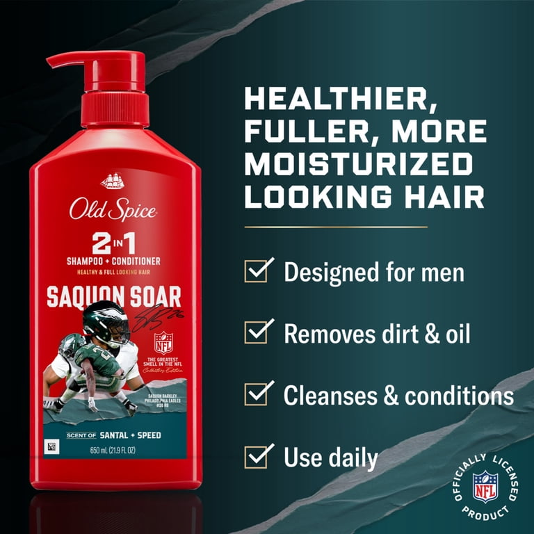 Old Spice Saquon Soar 2-in-1 Shampoo & Conditioner for Men, Old