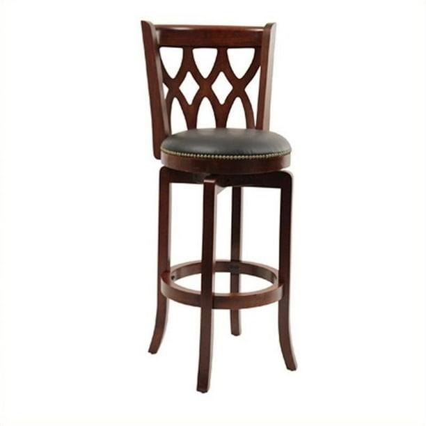 Boraam Cathedral 29" Swivel Bar Stool, Cherry