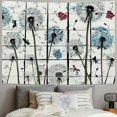 thumbnail image 2 of PIKWEEK  Dandelion Wall Art for Bedroom Living Room Dragonfly Tapestry for Kids Boys Girls Watercolor Floral Branches Decor Tapestry Wall Hanging White Painting, 2 of 6