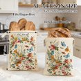 thumbnail image 2 of Paquete de 2 bolsas de pan de cera de abejas para masa madre y pan casero, bolsas de almacenamiento de algodón reutilizabl XL de 17 x 13 pulgadas, taado botánico de doble capa con, 2 of 5