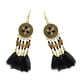 thumbnail image 5 of Pendientes Colgantes De Plumas Ligeros Para Mujeres Pendientes De Gancho De Pescado Hechos Negro, 5 of 7