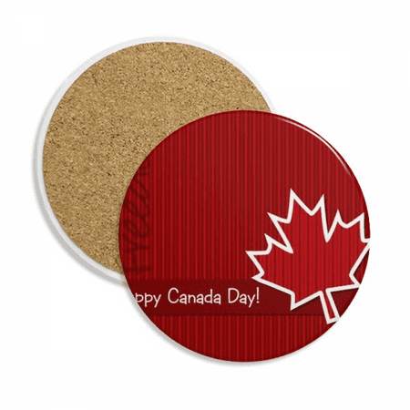 

Canada Flavor Happy Canada Day Coaster Cup Mug Tabletop Protection Absorbent Stone