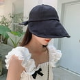 thumbnail image 3 of Women Sun Hat for Outdoor UV Protection, Wide Brim Sun Hat Ponytail Beach Hat Visor, 3 of 8