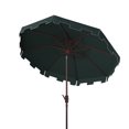 thumbnail image 3 of SAFAVIEH Zimmerman 11' Market Crank Round Patio Umbrella, Dark Green, 3 of 4
