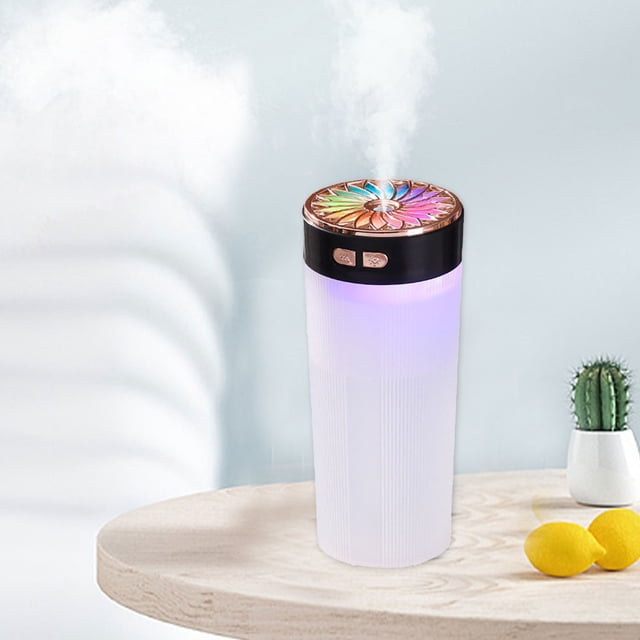 JMYHOAM Clean Gadgets Household Car Humidifier, Gas Hydrating Moisturizing Spray, Small Desktop Colorful Lights,Water Mist Humidification USB Petaloid Cleaning Supplies