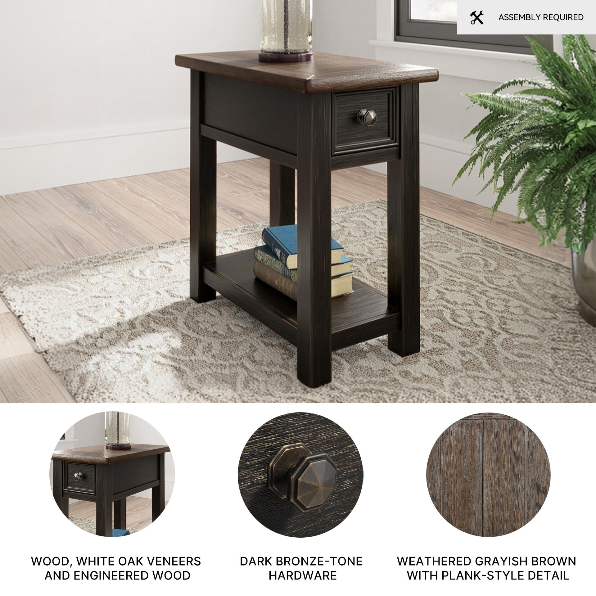 Signature Design by Ashley Casual Tyler Creek Chairside End Table Two-tone
