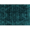 thumbnail image 1 of Ahgly Company Indoor Rectangle Abstract Turquoise Blue Modern Area Rugs, 2' x 5', 1 of 4
