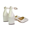 thumbnail image 2 of XY London Womens Bronte Strappy Pointed Medium Block Heel Court Shoes, 2 of 4