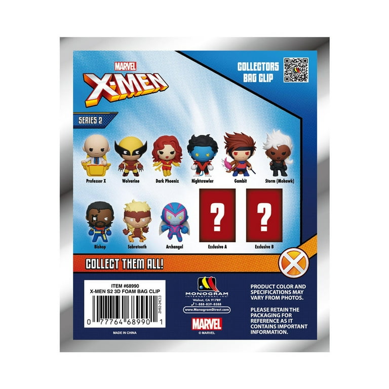 Marvel X-MEN 3D FOAM BAGCLIP - Collectible Marvel Bag Clip