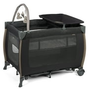 Monbebe Play Yard – Full-Size Rocking Bassinet, Removable Changer & Toy Bar – Castle Point