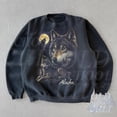 thumbnail image 3 of Wolf Alaska Vintage 90s Style Sweatshirt, Retro Wolf Sweater, Cute Wolf Sweater, Nature Hoodie Gifts, Cozy Warm Unisex Sweatshirt, Wolf Moon, 3 of 5