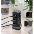 thumbnail image 2 of SHAR Titre Optimisé: Multiport avec 12 Prises et 5 Ports USB, Protection contre les Surtensions, 2 of 5