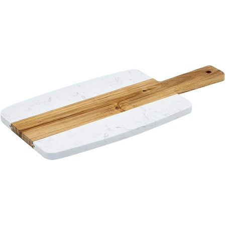 

Winco Wood-and-Marble Serving Board 15 x 7 x 1/2 Thick - 1 Each