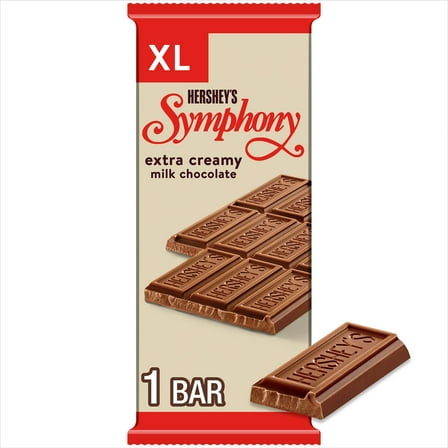 Hershey's Symphony Milk Chocolate XL Candy, Bar 4.25 oz, 16 Pieces