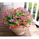 thumbnail image 4 of Flores Artificiales, Flores de Imitación Margarita con Hojas Verdes, Adecuadas para La Decoración del Hogar, Jardín Interior y Exterior (Rosa Morado), 4 of 4