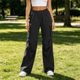thumbnail image 7 of Zpanxa Womens Work Pants Elastic Waist with Pockets Relaxed Solid Uniform Pants White XXL, 7 of 7