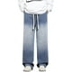 thumbnail image 1 of Pantalones largos de moda para hombre, casuales, de color sólido, con bolsillos y cremallera, cintura elástica, de poliéster., 1 of 4