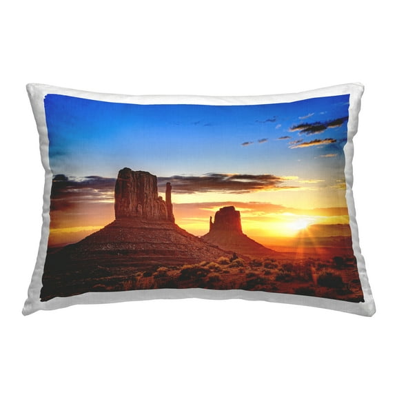 Stupell Industries Sunlit Canyon Buttes Decorative Printed Throw Pillow Design by David Drost .