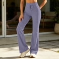 thumbnail image 4 of Edvintorg Yoga Pants Women Lightweight Solid Color Drawstring High Waisted Casual Workout Trouser Woman Clothes Purple S-2XL, 4 of 8