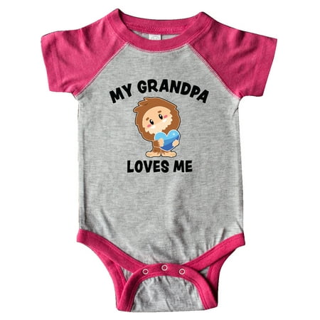 

Inktastic Cute Bigfoot My Grandpa Loves Me Gift Baby Boy Bodysuit
