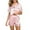 Pink, variant on SwiftWear Chic Satin Silk Pajamas for Women - Champagne/Pink/Gary/Blue Short Sleeve Top & Shorts Cozy Sleepwear Set, Perfect for Sleep Loungewear