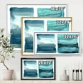 thumbnail image 4 of Designart 'Abstract Blue Ocean Aquatic Impression II' Modern Framed Canvas Wall Art Print, 4 of 5