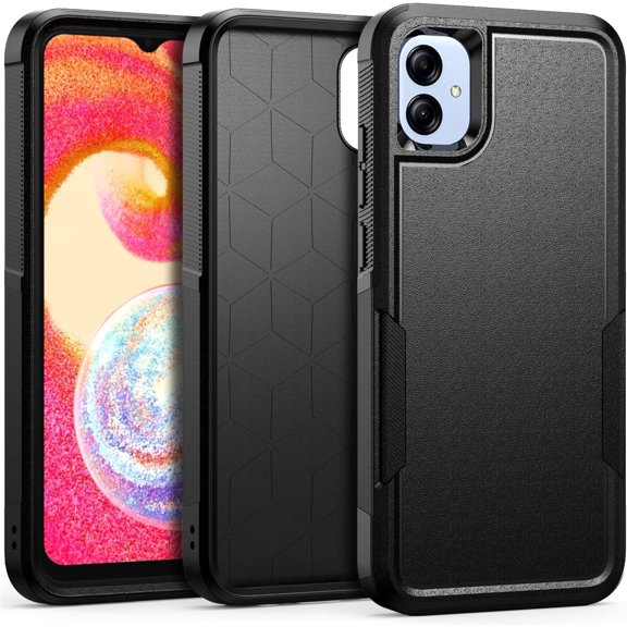 for Samsung Galaxy A04E Case, [Shockproof] Military Grade Proof Protection [Dropproof] Rugged Protective Heavy Duty Phone Case Cover for Samsung Galaxy A04E (Black)