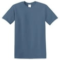 thumbnail image 6 of Gildan Short Sleeve T-Shirt for Men, Heavy Cotton Crewneck Classic Shirt, Indigo Blue Tee, L, 6 of 6