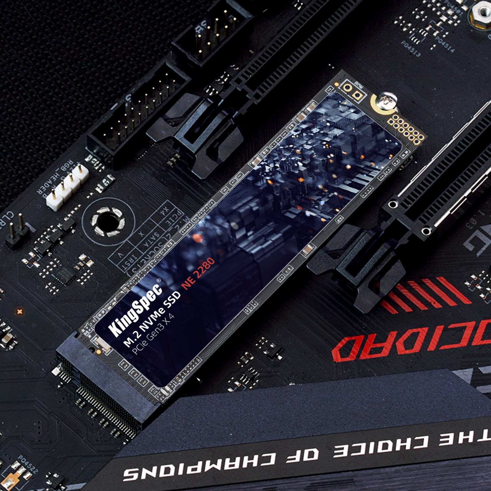KingSpec, M.2 NVMe SSD, 1TB, Up to 2400MB/s, 2280 form factor