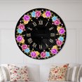 thumbnail image 2 of Designart 'Shabby Chic vintage Rose ' Farmhouse wall clock, 2 of 6