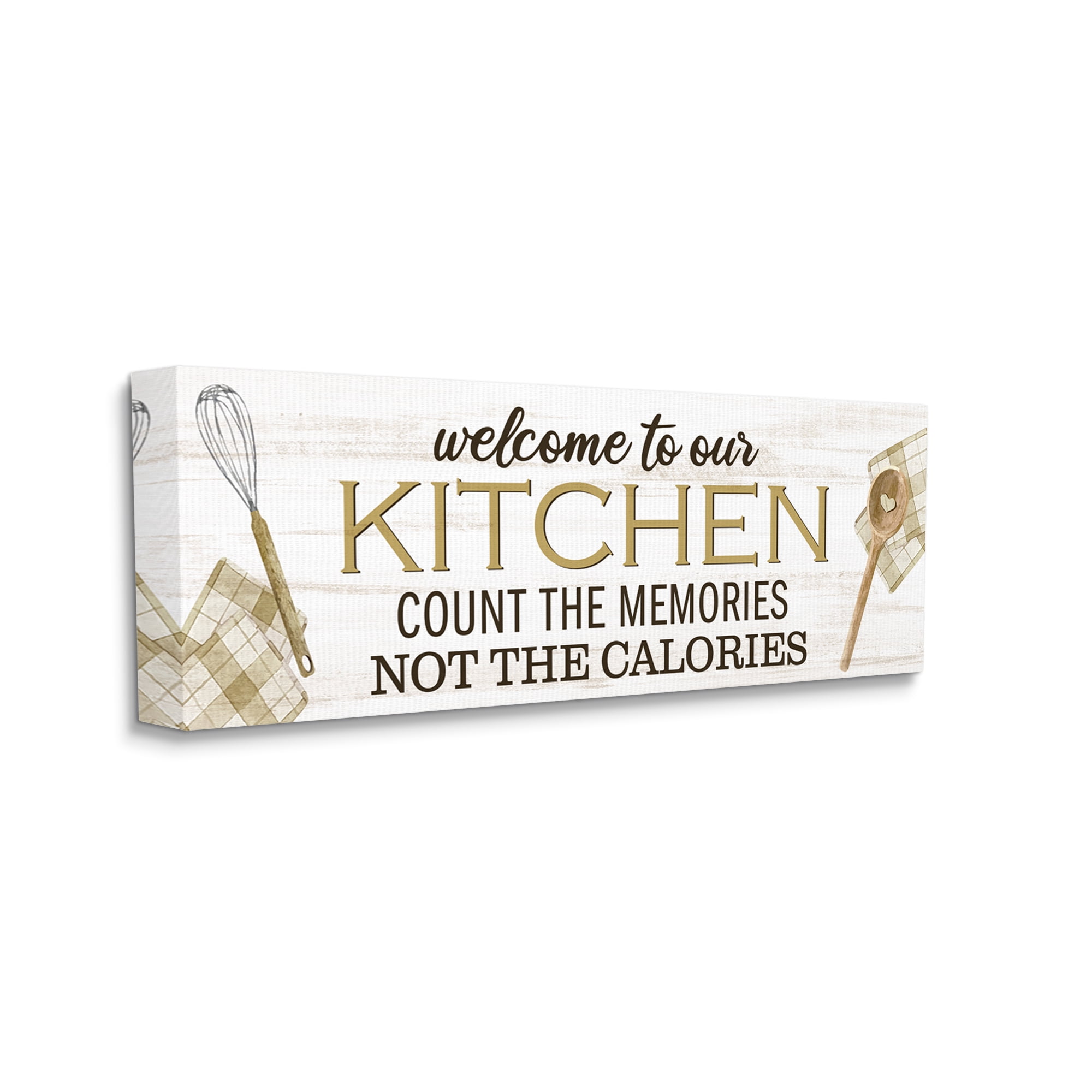 Stupell Industries Count Memories Not Calories Food & Beverage Painting Gallery Wrapped Canvas Art Print Wall Art, 48 x 20