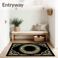 thumbnail image 3 of ODIKA 8'x10' Machine Washable Non-Slip Area Rug, Joyful Evergreen Welcome Hearth Entrance Seasonal Festivity High Traffic Rug, Black, 738263, 3 of 7