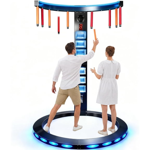Esheno Catching Stick Game Hand Eye Coordination 2 Player 3 Modes 6 Speed Levels MP3 7 Color LED for Parties Arcade Bar Home Game Room