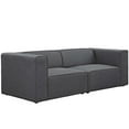 thumbnail image 2 of Modway Mingle 2-Piece Fabric Upholstered Loveseat in Gray Finish, 2 of 4