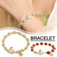 thumbnail image 2 of Chinese Style Rabbit Beads Bracelet Adjustable Bangle Women New Year Party Gift G1B5, 2 of 8