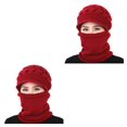 thumbnail image 1 of Qarigey Cálido invierno mujer sombrero pasamontañas gorros madre sombrero mujer grueso Skullies montar sombreros Gorras rayas gorro máscara Type2 NO2 Qarigey CBP143580, 1 of 6