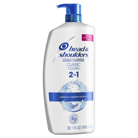 Head and Shoulders Classic Clean Anti-Dandruff 2 in 1 Shampoo and Conditioner, 32.1 fl
