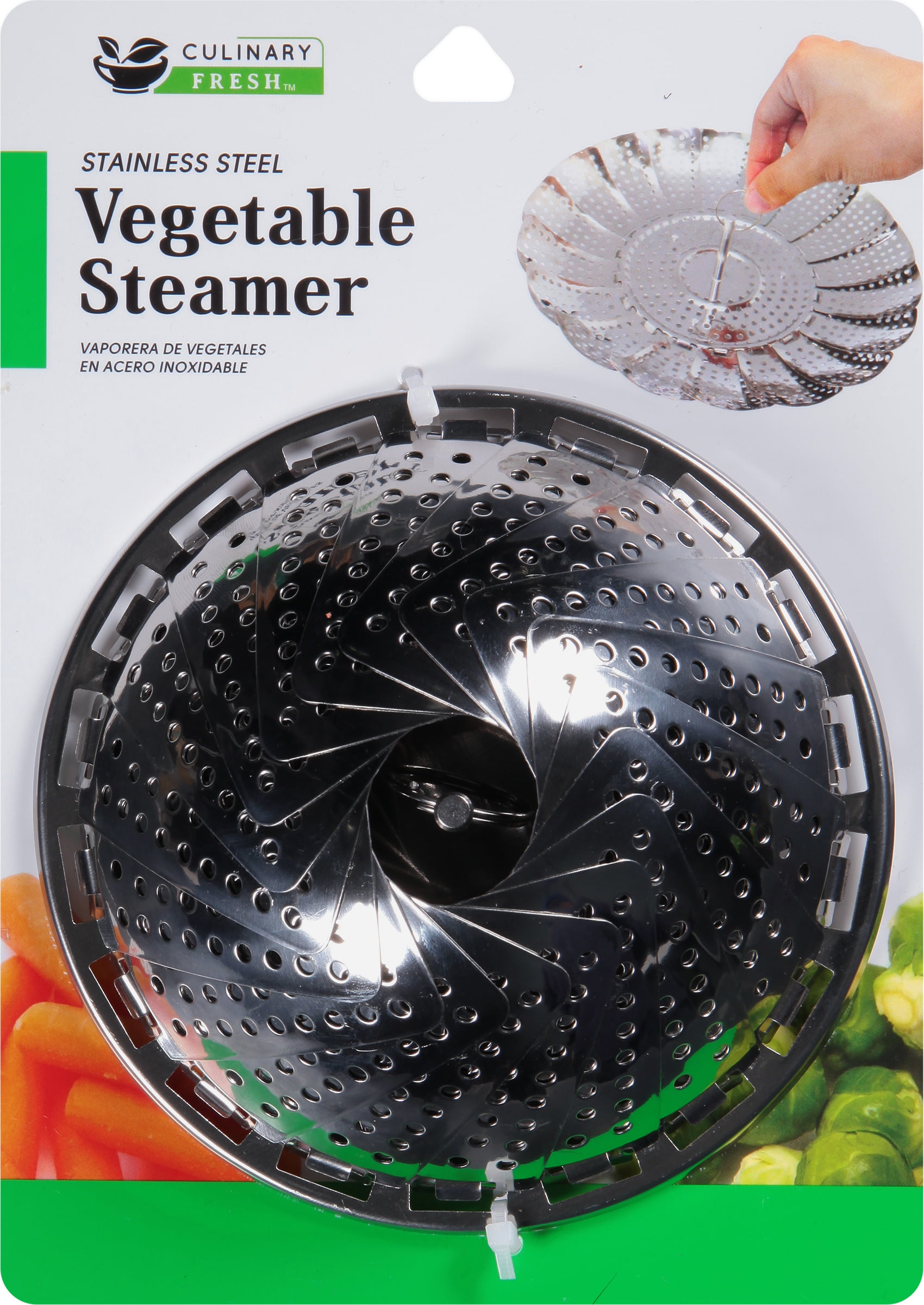 CHUXI Stainless Steel Lotus-Shaped Steaming Tray Collapsible Vegetable Steamer Basket Fruit Tray