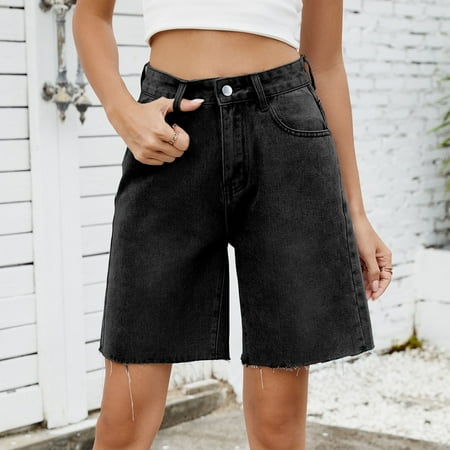 XWSHYW Women s Swimming Trunks Fashion Solid Color Comfortable Cargo Shorts Leisure Loose Fit Comfort Waist Beach Shorts Summer Savings Clearance