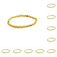 thumbnail image 1 of Tobillera Qarigey con cuentas de arroz coloridas 10piezas cadenas de pie duraderas para mujer, 1 of 5