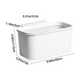 thumbnail image 3 of Small Trash Can with Lid, Mini Trash Can for Bathroom, Office and Bedroom, Small Bathroom Garbage Can with Swing Top, Compact Waste Basket for Desk, Dorm & Home, White - Xuniizn, 3 of 6