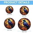 thumbnail image 5 of Customized Crow Stained Glass, Crow Glass Panel Sun Catchers Pretty Gifts, Crow Decoration for Home Garden Christmas Party Wedding ynJ4sL, 5 of 5