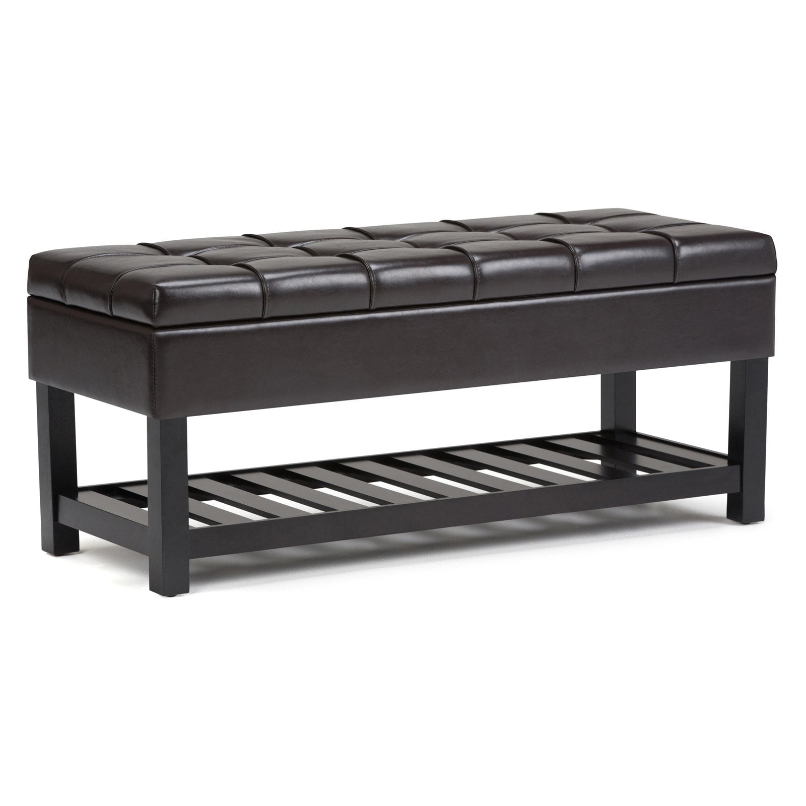 Simpli Home Saxon Storage Ottoman Bench