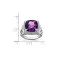 thumbnail image 3 of Gem & Harmony 5.45 Carat (Ctw) Amethyst Ring in Sterling Silver for Women, 3 of 5