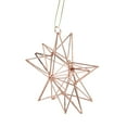 thumbnail image 2 of 4.5" Rose Gold Geometric Wire Star Christmas Ornament, 2 of 2