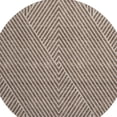 thumbnail image 4 of HomeRoots 674643 8 ft. Brown & Beige Geometric Transitional Washable Round Area Rug with UV Protection, 4 of 9