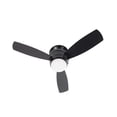 thumbnail image 3 of Harbor Breeze Mazon 44-Inches Matte Black with Black/Driftwood Blades Integrated LED Fixture Indoor Flush mount Standard Ceiling Fan With Light and Remote ( 3 -Blade), 3 of 12